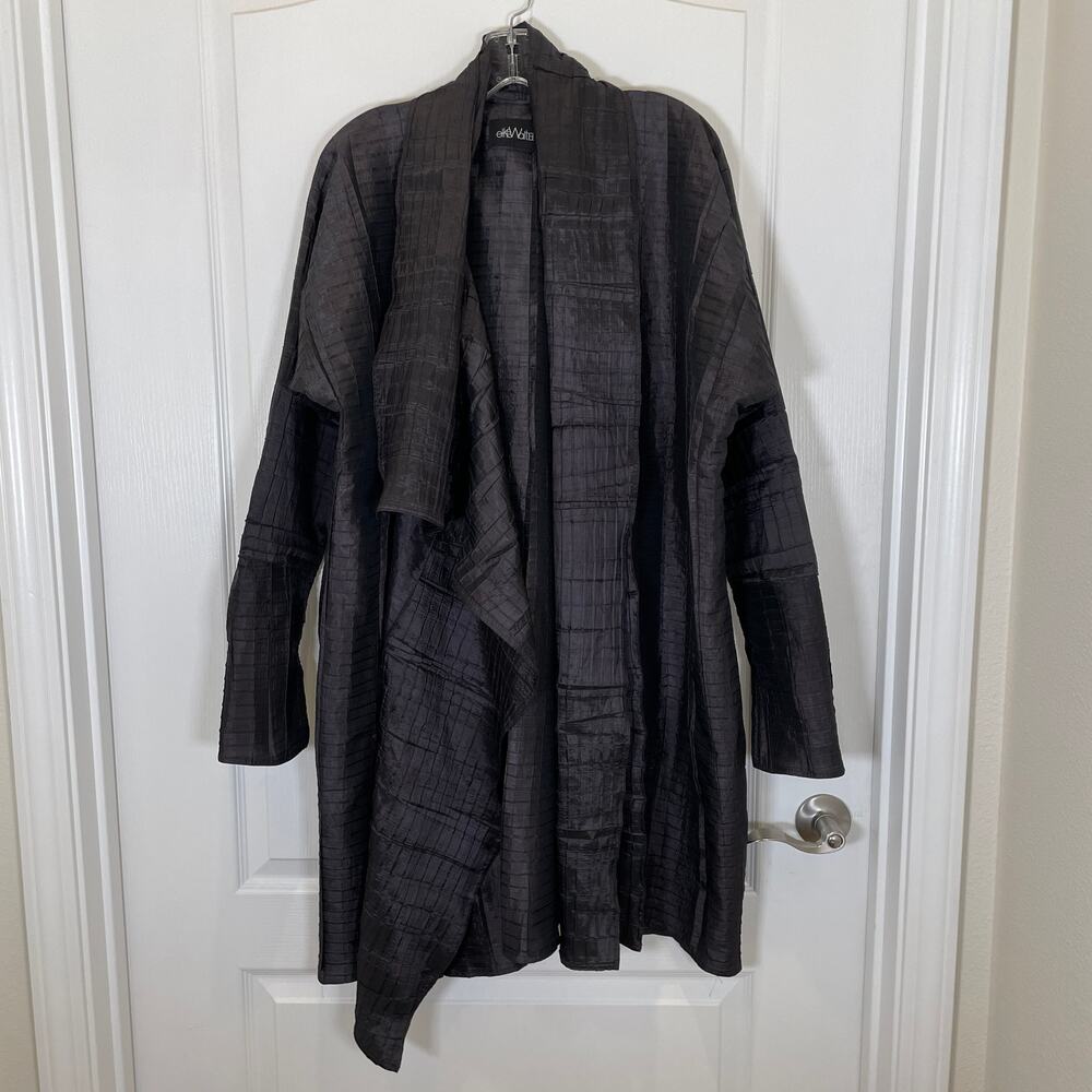 Elke Walter European Artist & Designer‎ Crinkle Jacket Lagenlook Black One Size